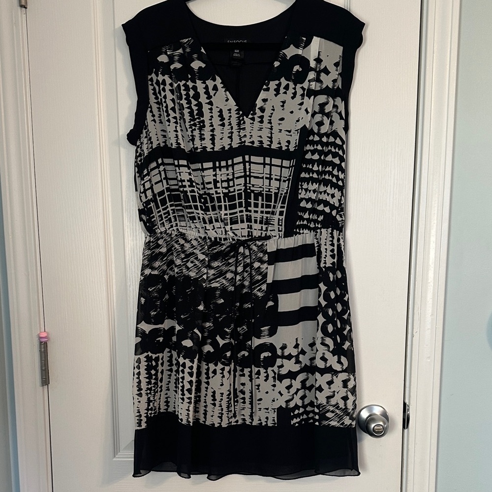 Enfocus Studio Monochrome Floral Dress